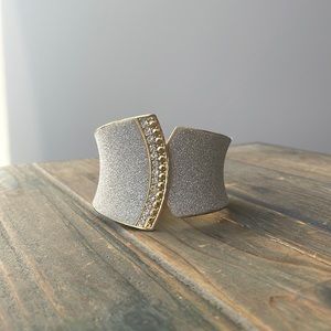 Gold Glitter bracelet with rhinestones